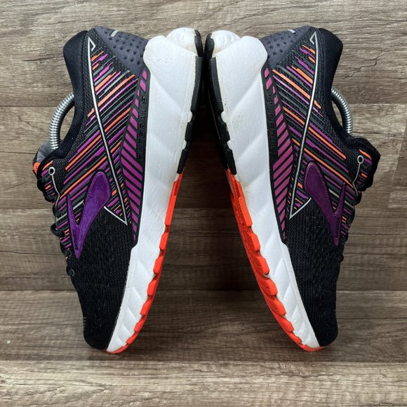 Brooks Adrenaline GTS 19 Black Purple Womens US Size 9 1202841B080 Running Shoes - Picture 6 of 10